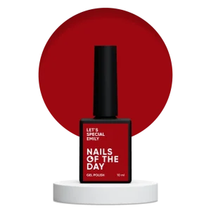 NAILSOFTHEDAY Let’s Special Emily — esmalte semipermanentel rojo profundo para uñas, que cubre en una sola capa, 10 ml.