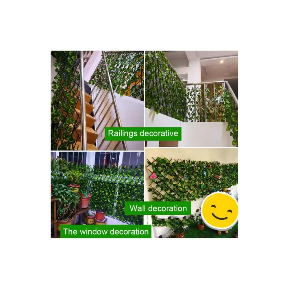 NAKLOE - Enredadera - 70x70 cm regulable - Enredadera con valla retractil - Enredadera artificial - Enredadera regulable -...