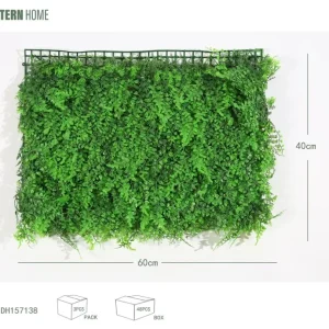 Plantas acuáticas variadas de cola de fénix verde, 468 céspedes, 40 x 60 cm, plástico (PE), verde, capas gruesas, textura...