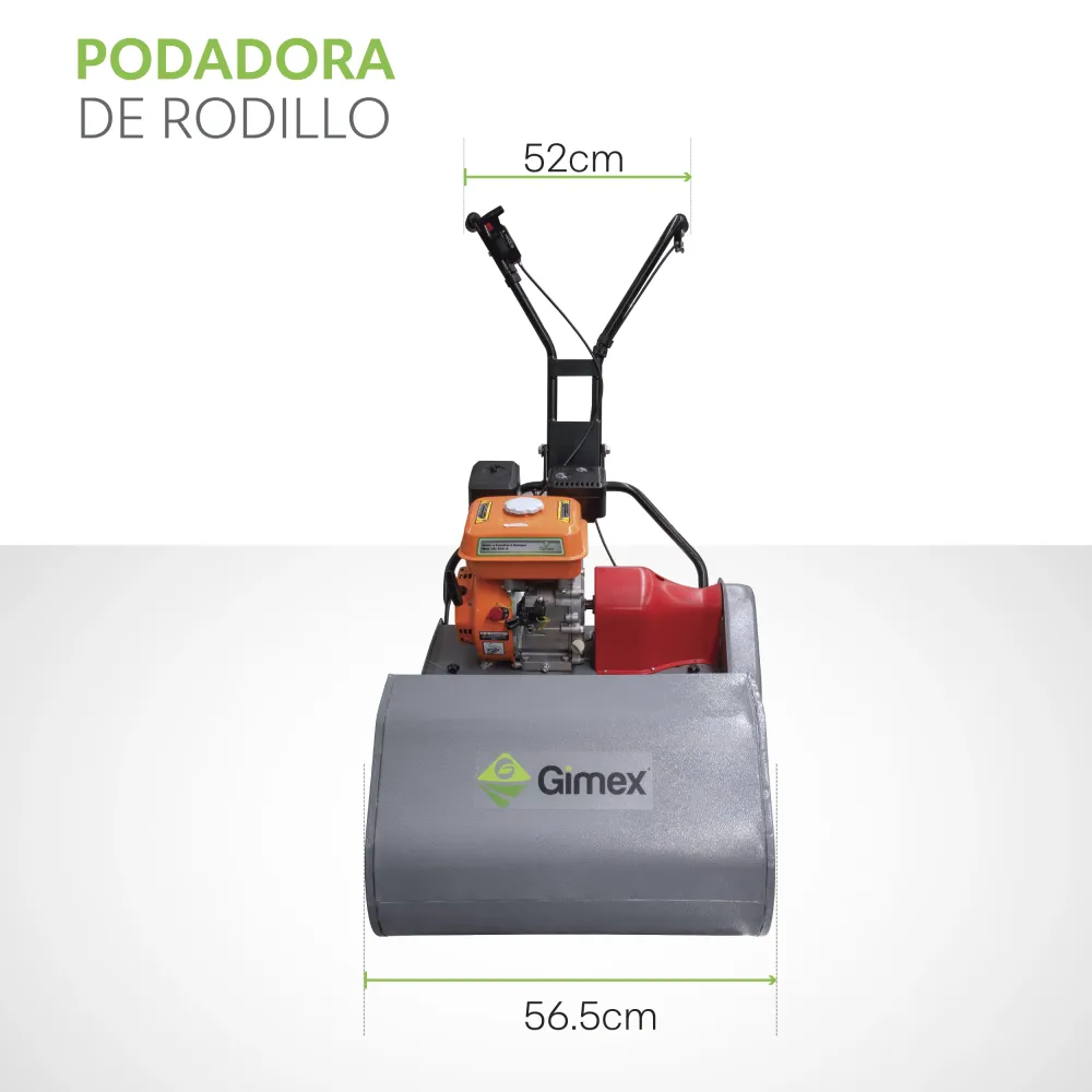Profesional de Alto Rendimiento Podadora de Rodillo Gasolina Gimex 6.5 HP – Corte Profesional y Precisión en Céspedes