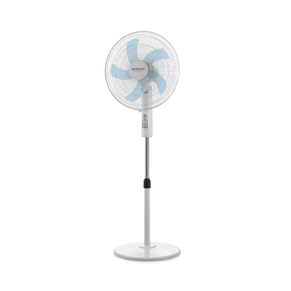 Ventilador de pie Orbegozo SF1040 45W 5 aspas altura regulable blanco Ø40 cm