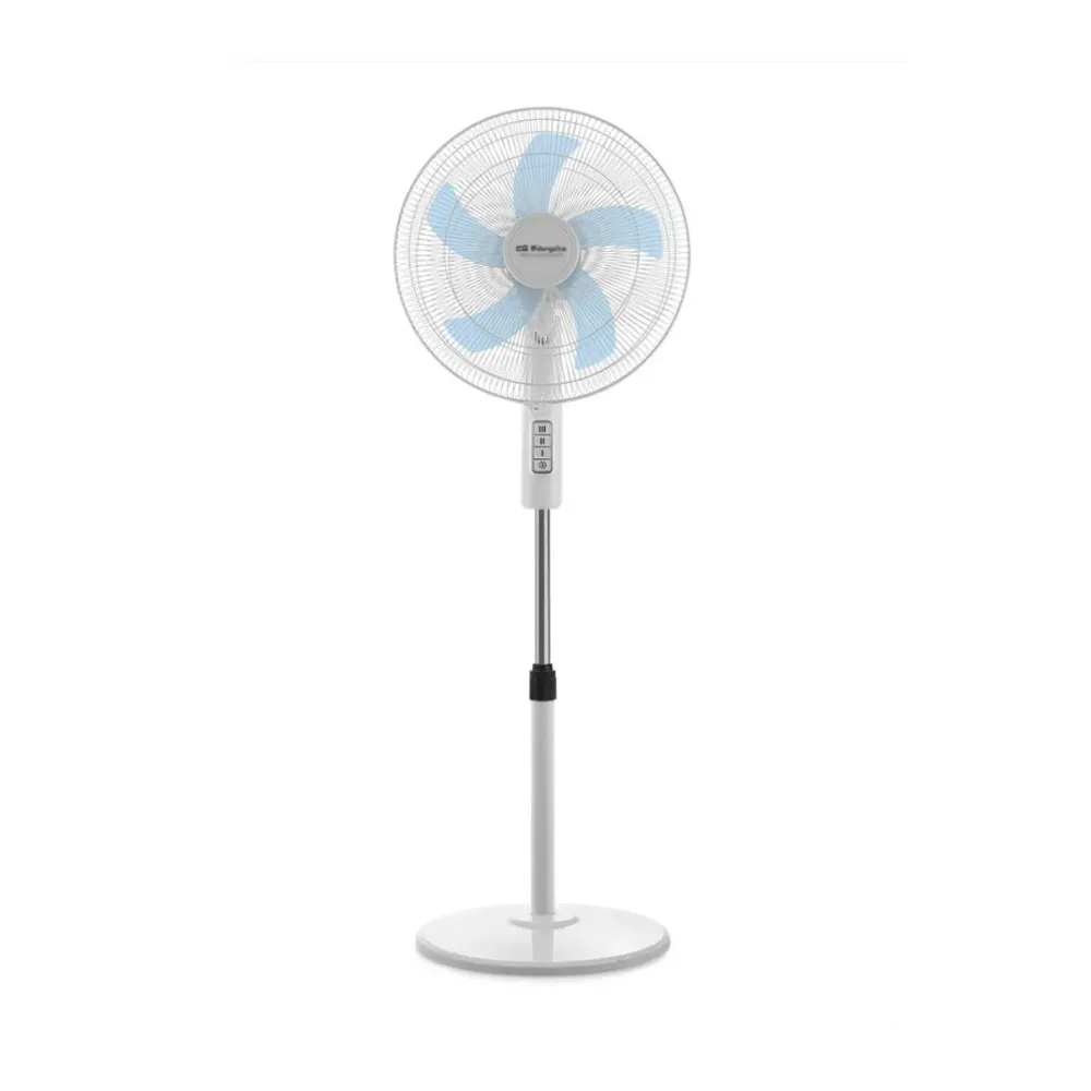 Ventilador de pie Orbegozo SF1040 45W 5 aspas altura regulable blanco Ø40 cm