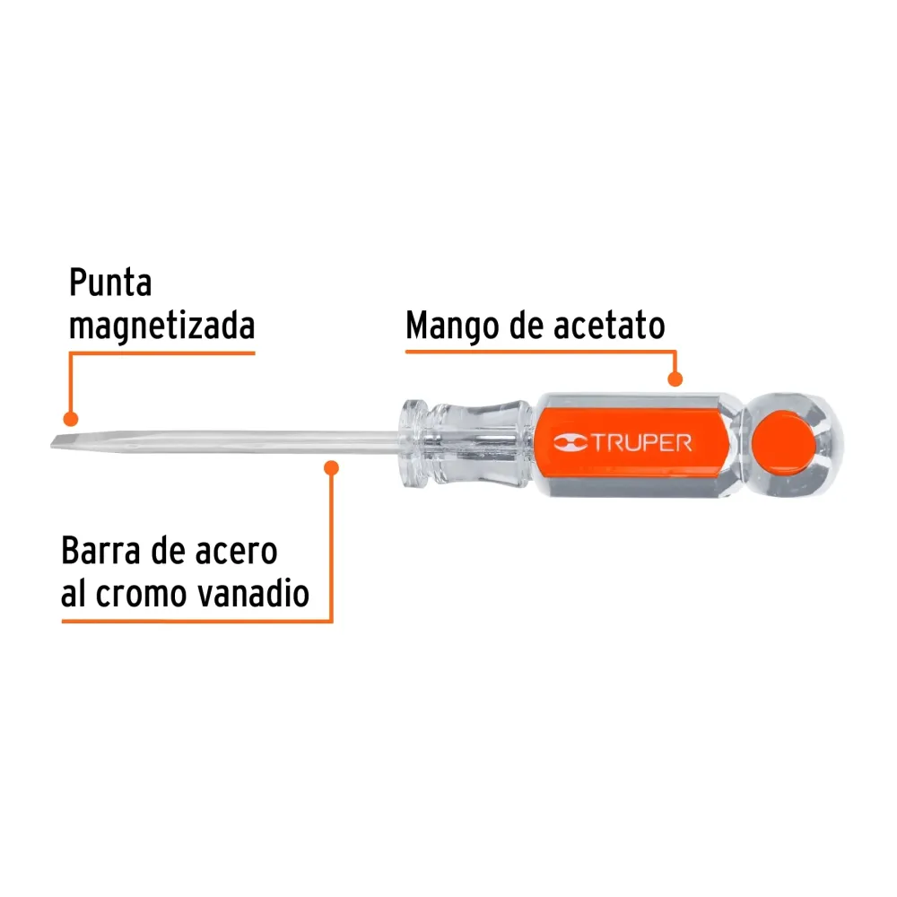 Profesional de Alto Rendimiento DESARMADOR PLANO TIPO CABINET 3/16' X 3'