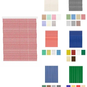 100 x 240 cm | krismar - rojo | cortinas de exterior impermeables – cort - con Anillas de Metal