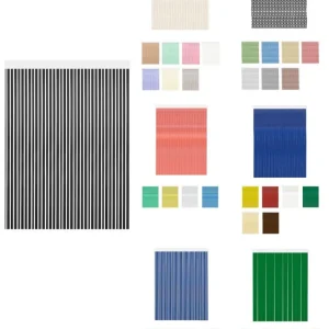 100 x 240 cm | marbella - negra | cortinas de exterior impermeables – cort con Cuerdas de Ajuste