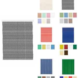 120 x 240 cm | krismar - negra | cortinas de exterior impermeables – cort con Anillas de Metal
