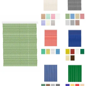 140 x 240 cm | krismar - verde | cortinas de exterior impermeables – cort con Anillas de Acero Inoxidable