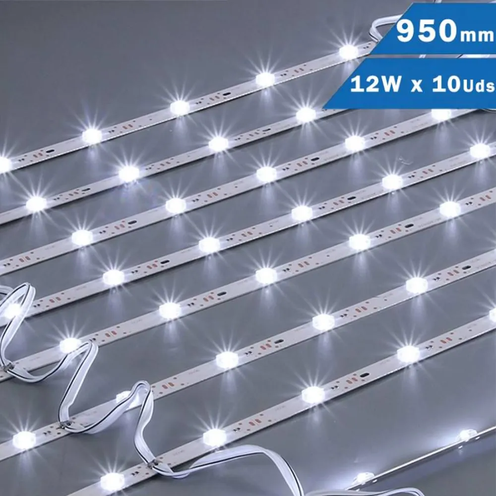 Cortina 10 Barras LED 950mm 12W/pc 24V Luz Blanca para Terraza
