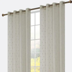 Cortina bordada com flores de algodão 140*260cm-Individual