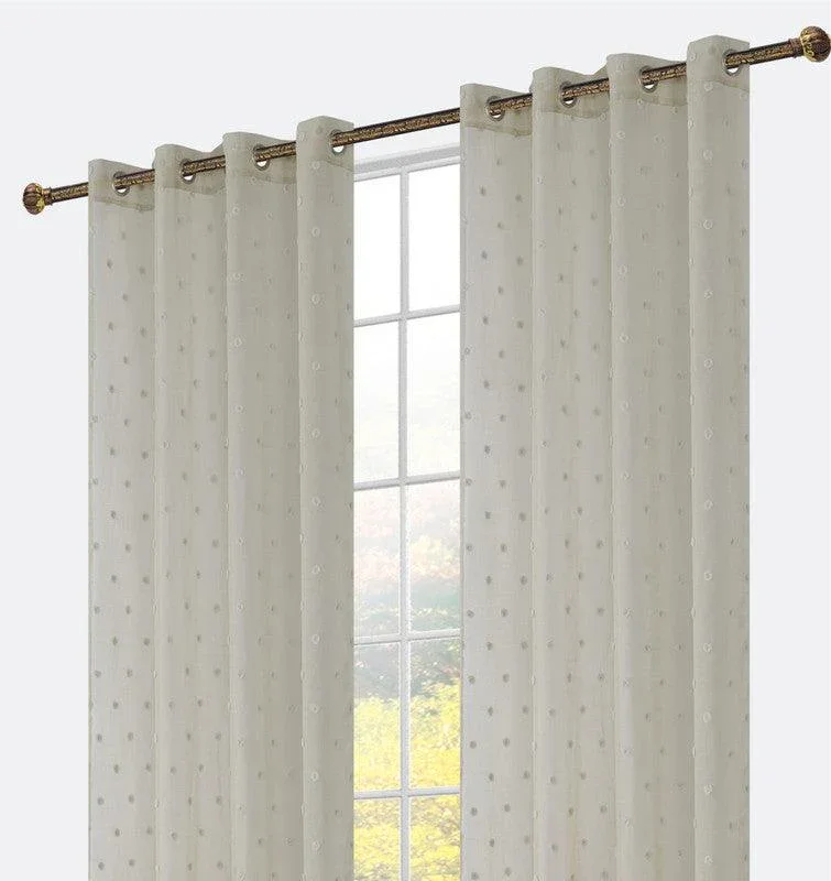 Cortina bordada com flores de algodão 140*260cm-Individual
