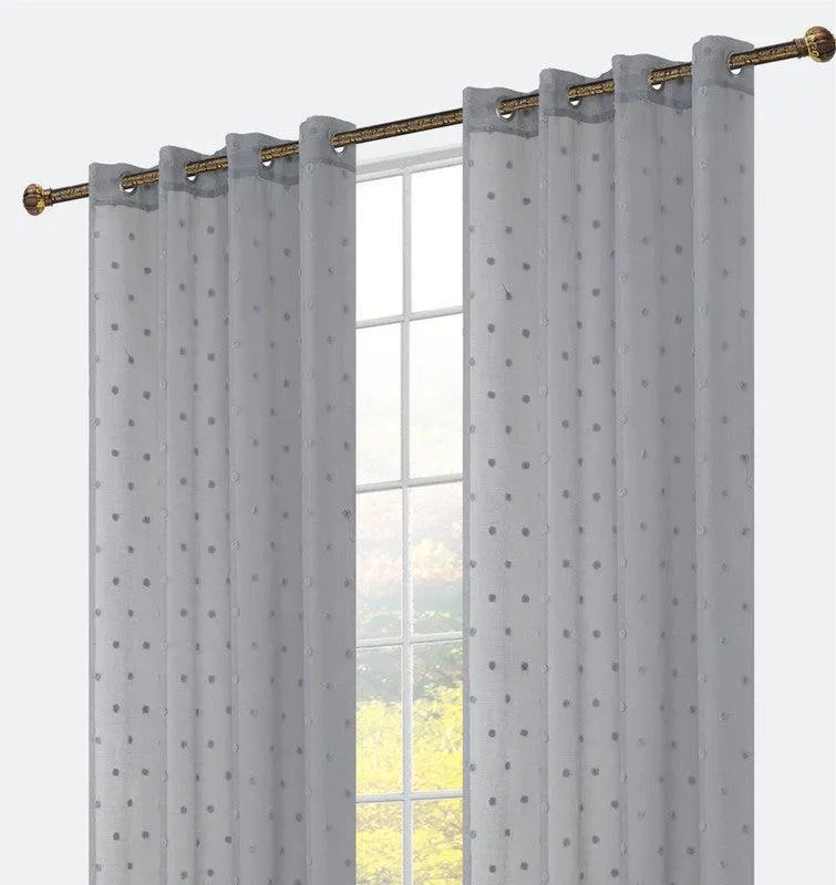Cortina bordada com flores de algodão 140*260cm-Individual