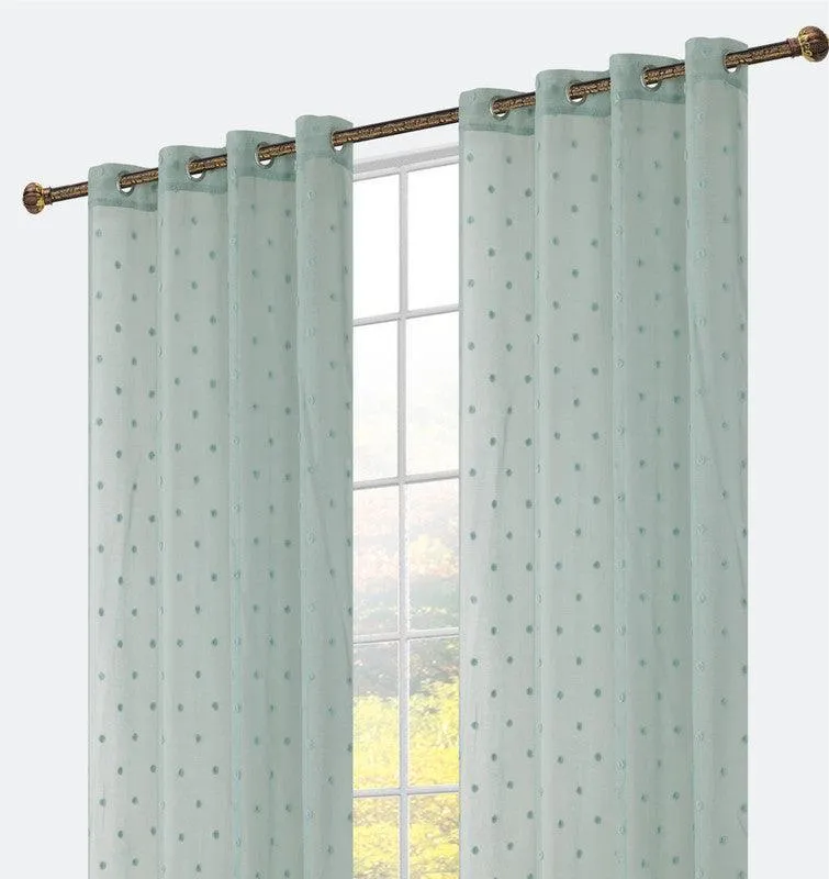 Cortina bordada com flores de algodão 140*260cm-Individual