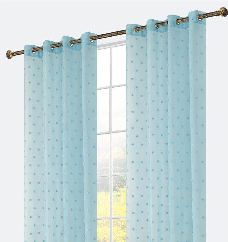 Cortina bordada com flores de algodão 140*260cm-Individual