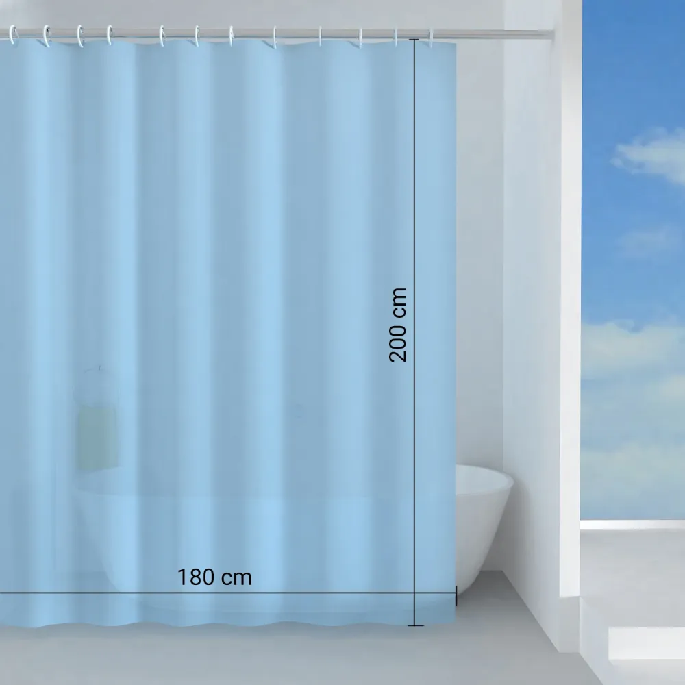 Cortina de ducha en Peva 180x200 cm modelo Simple de Gedy - Azul