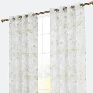 Cortina leve com estampa floral em linho 140*260cm-Individual para Terraza