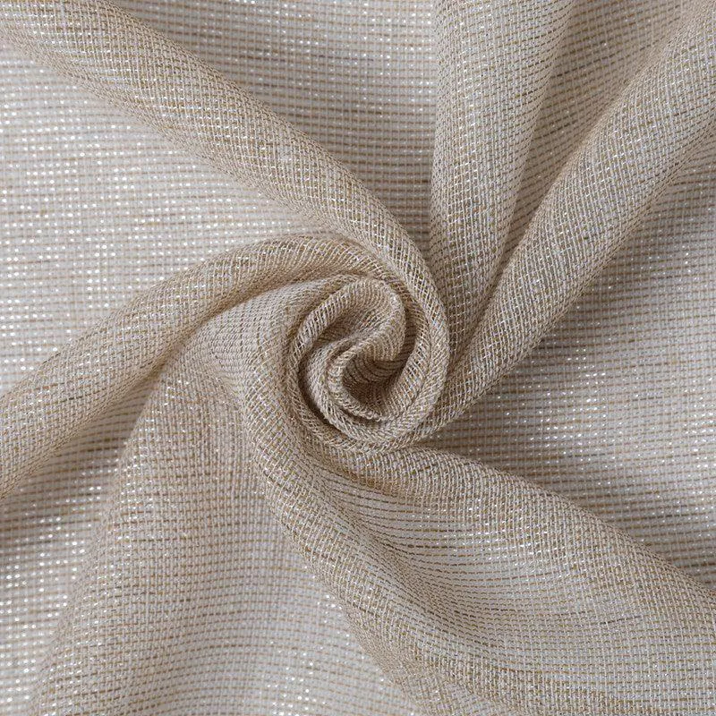 Cortina de linho com fios de prata entrelaçados 140*260cm-Individual | Resistente al Viento |