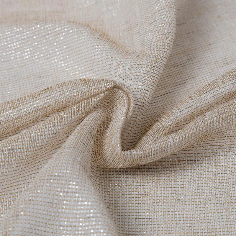 Cortina de linho com fios de prata entrelaçados 140*260cm-Individual | Resistente al Viento |