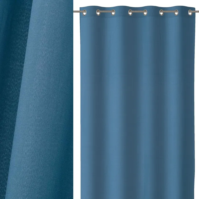 Cortina loneta azul loving 140 x 260 cm con Anillas de Acero Inoxidable