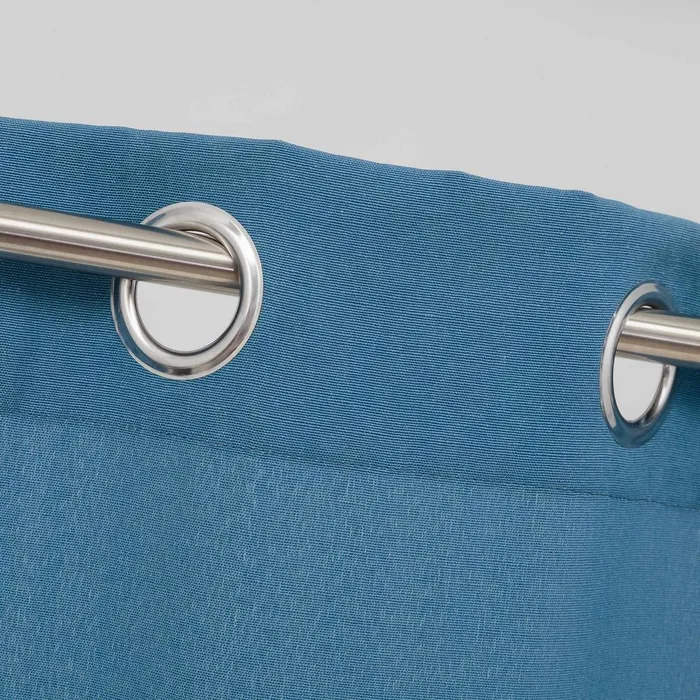 Cortina loneta azul loving 140 x 260 cm con Anillas de Acero Inoxidable
