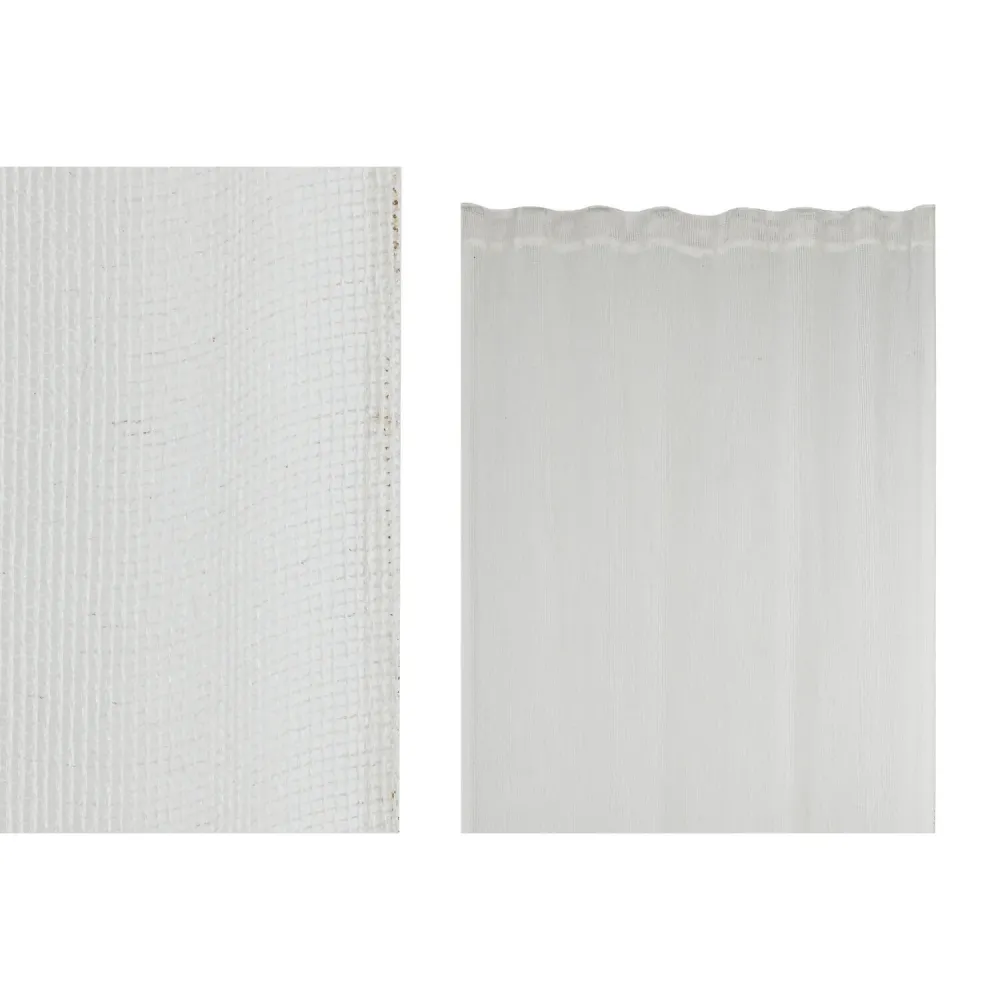 CORTINA POLIESTER 140X260X260 REJILLA BLANCO con Anillas de Metal