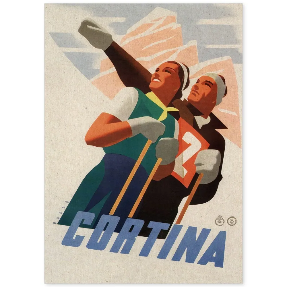 Lámina De época de Viaje Cortina Europa A4