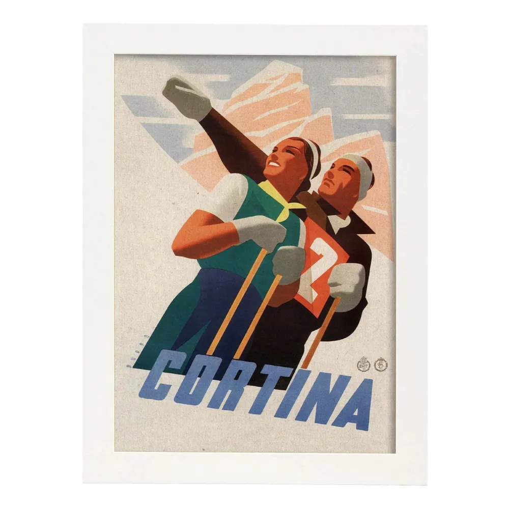 Lámina De época de Viaje Cortina Europa A4