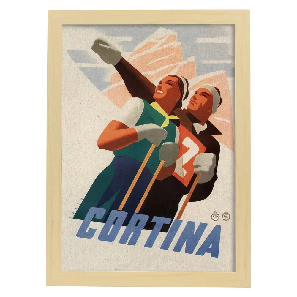 Lámina De época de Viaje Cortina Europa A4