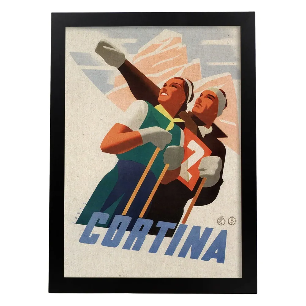 Lámina De época de Viaje Cortina Europa A4