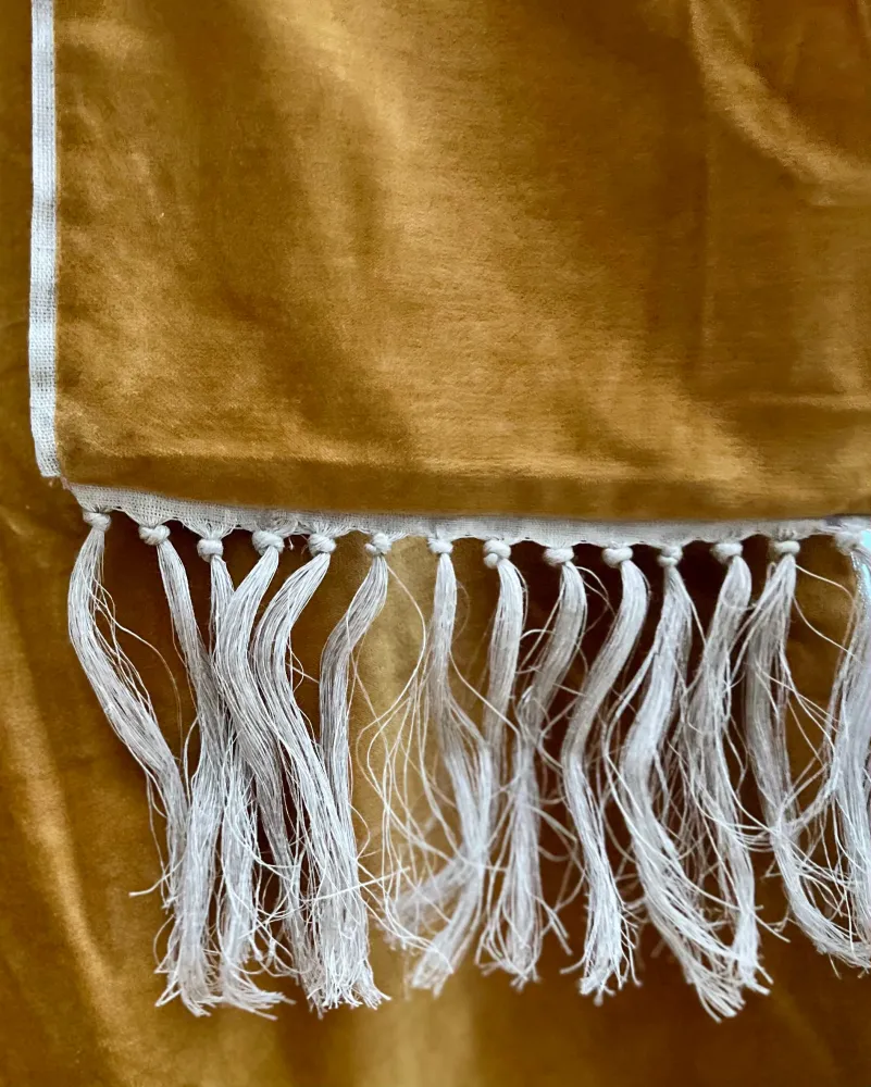 Panel de Bambú Cortina Boho color tabaco