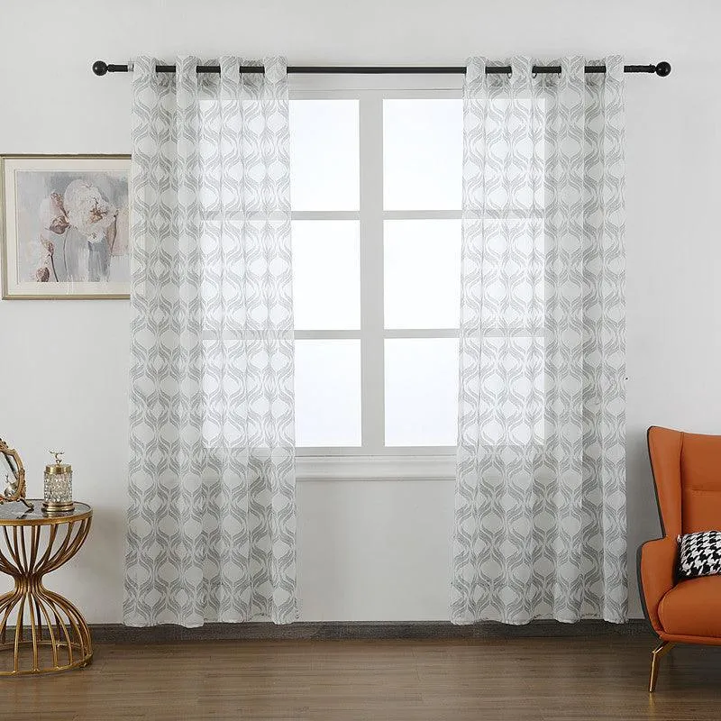 Panel de Bambú Cortina leve estampada com lanterna 140*260cm-Individual