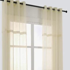 Panel de Lona Cortina bordada com éis tecidos 140*260cm-Individual