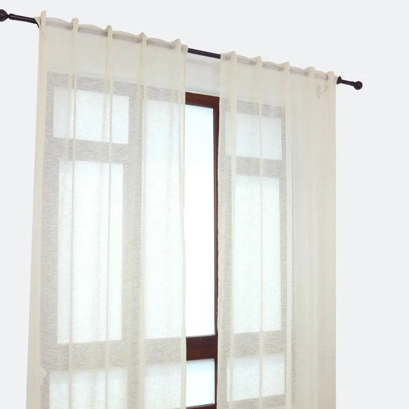 Premium Impermeable Cortina de linho com presilhas ocultas 140*260cm-Individual