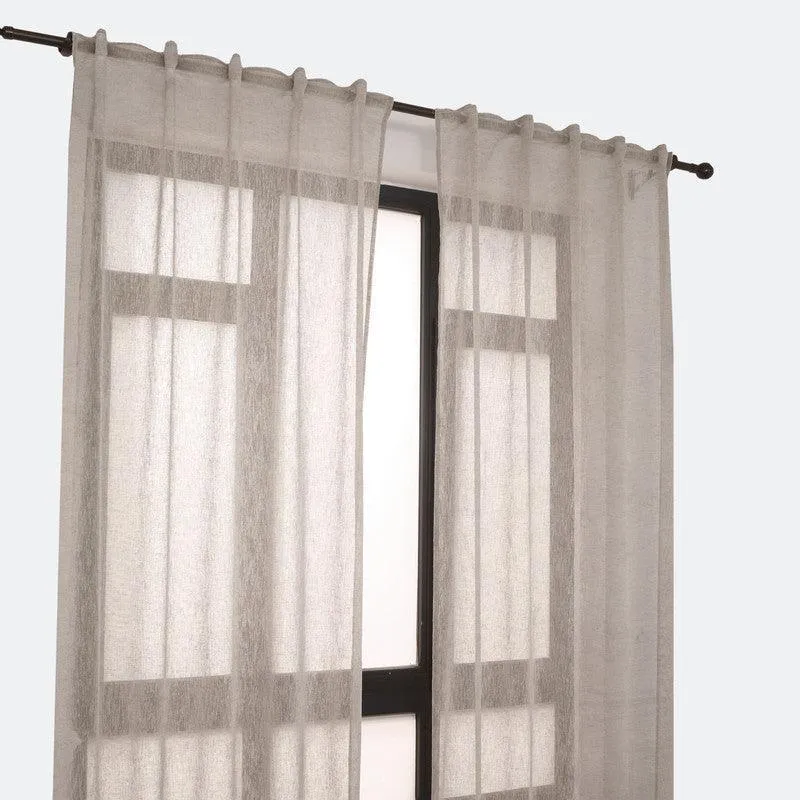 Premium Impermeable Cortina de linho com presilhas ocultas 140*260cm-Individual