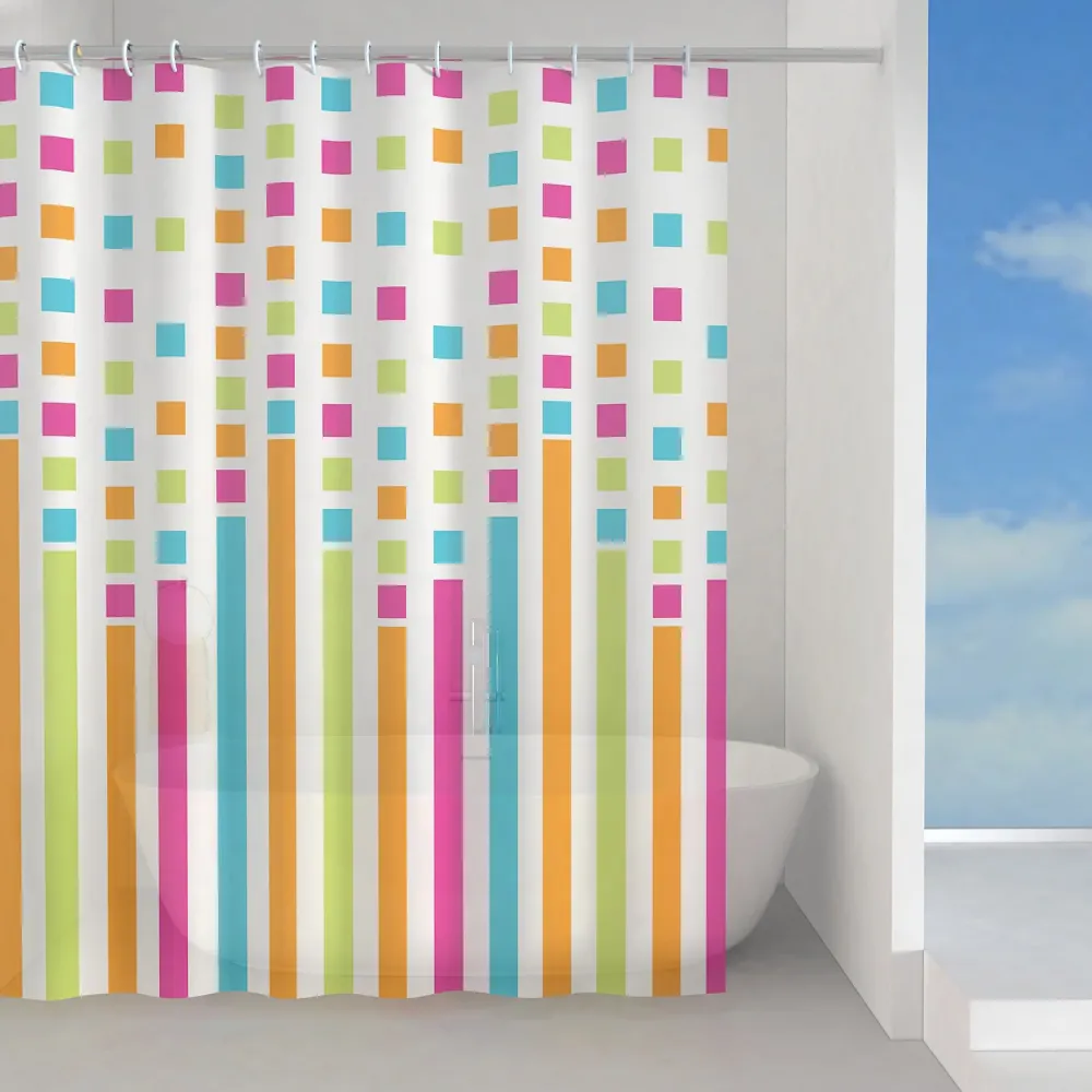 Tela Técnica UV Cortina de ducha en Peva 120x200 cm modelo Party de Gedy - Colorido