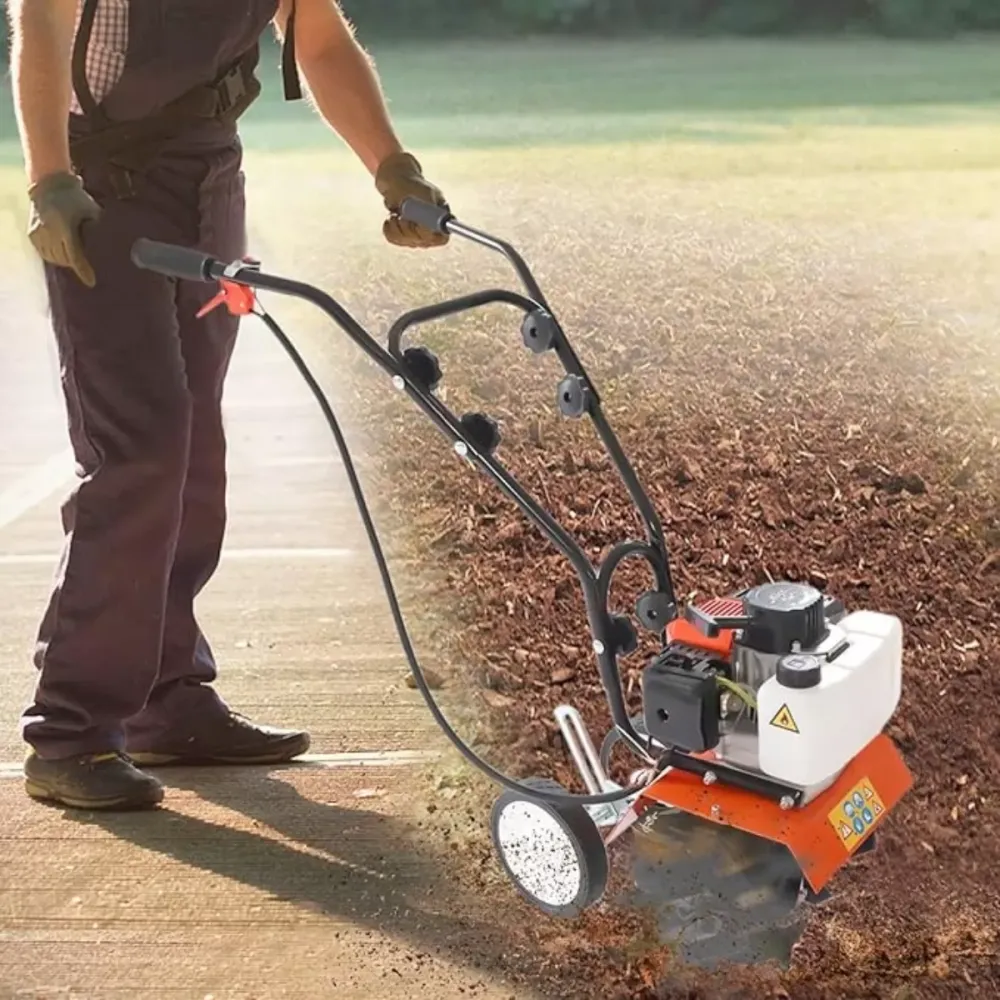Motocultivador 2t Gasolina Cultivador 52cc 300mm 1,65kw con Garantí de por Vida