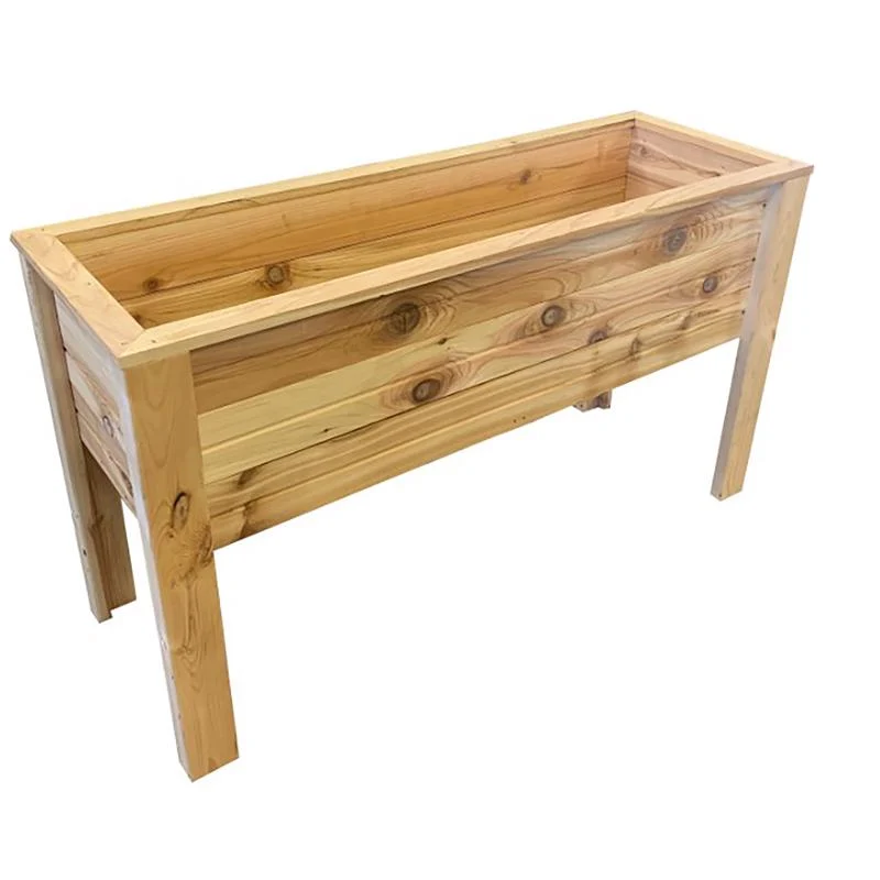 Caja elevada para jardín de cedro de 22 pulgadas de alto x 38 pulgadas de ancho x 12 pulgadas de profundidad de Real Wood...