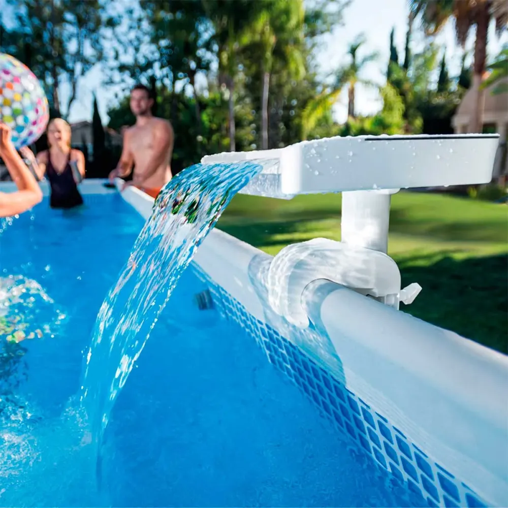 Cascada para piscina Intex con luces LED colorido 3596/2974 L/h blanco