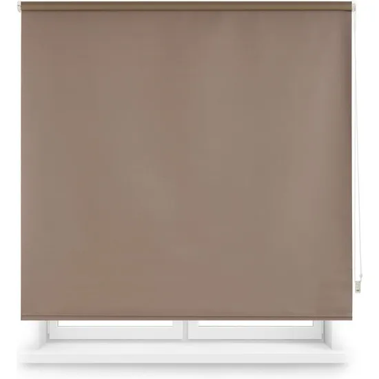 Estor enrollable opaco medida 125x175 marrón