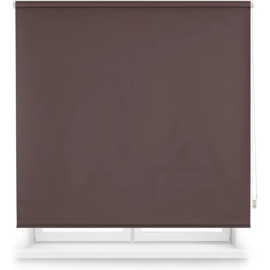 Estor enrollable opaco medida 80x175 marrón tenebroso