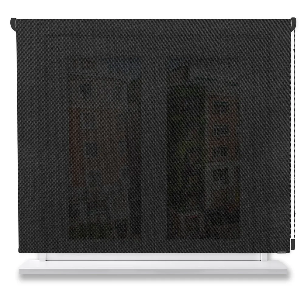 Estor enrollable screen sencillo 5% negro 120x200cm.