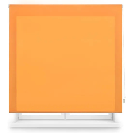 Estor enrollable translúcido medida 70x250 naranja