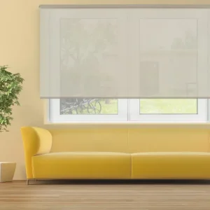 Estor enrollable traslúcido cotton crema 120 x 250cm