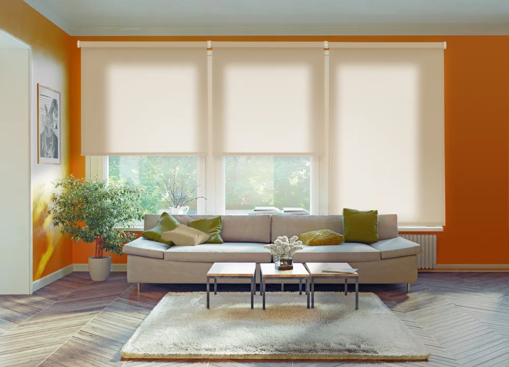 Estor enrollable traslúcido ecofuture marfil 120 x 190cm