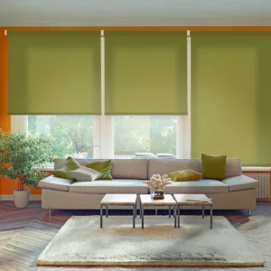 Estor enrollable traslúcido ecofuture verde 120 x 190cm