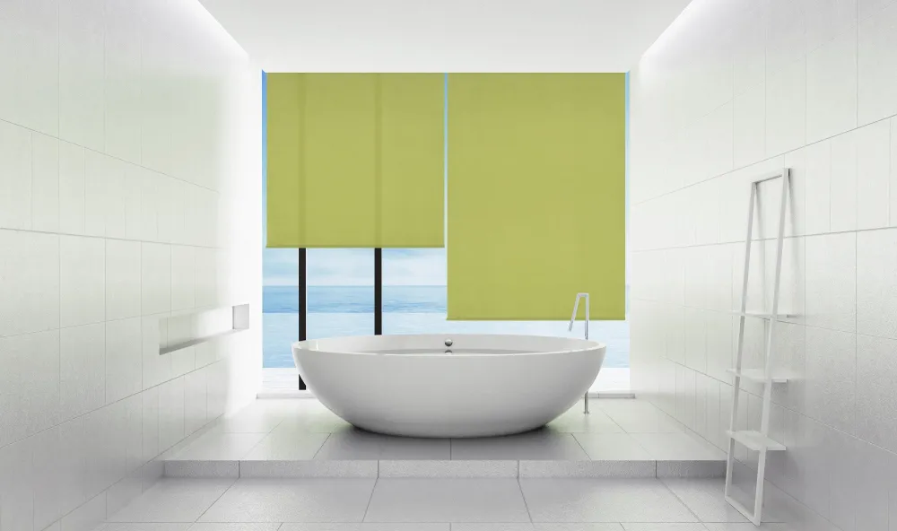 Estor enrollable traslúcido etamine verde 120 x 250cm