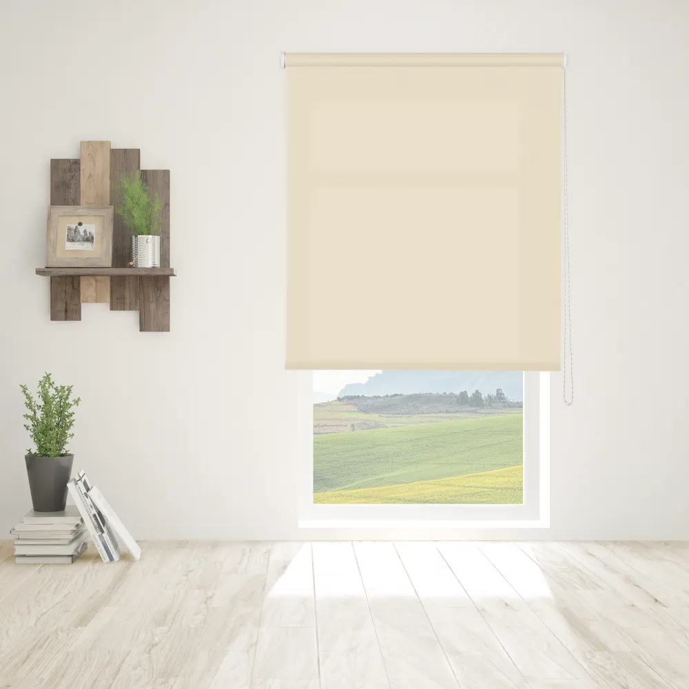 Estor enrollable traslúcido fundamental marfil 150 x 250cm