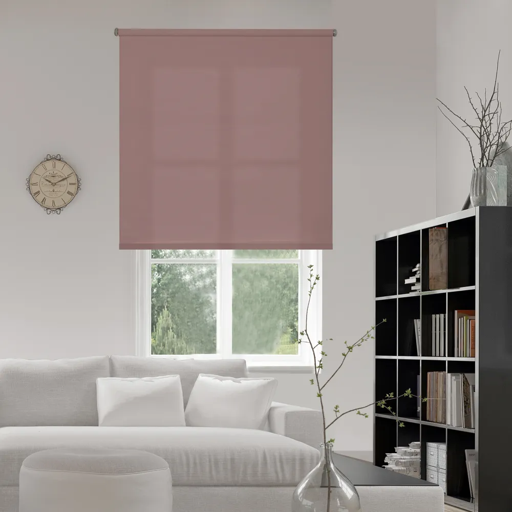 Estor enrollable traslúcido l2000 rosa envejecido 90 x 250cm