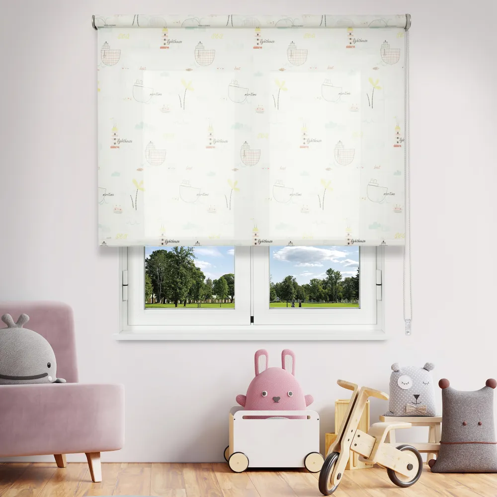 Estor enrollable traslúcido sailor blanco 150 x 250cm
