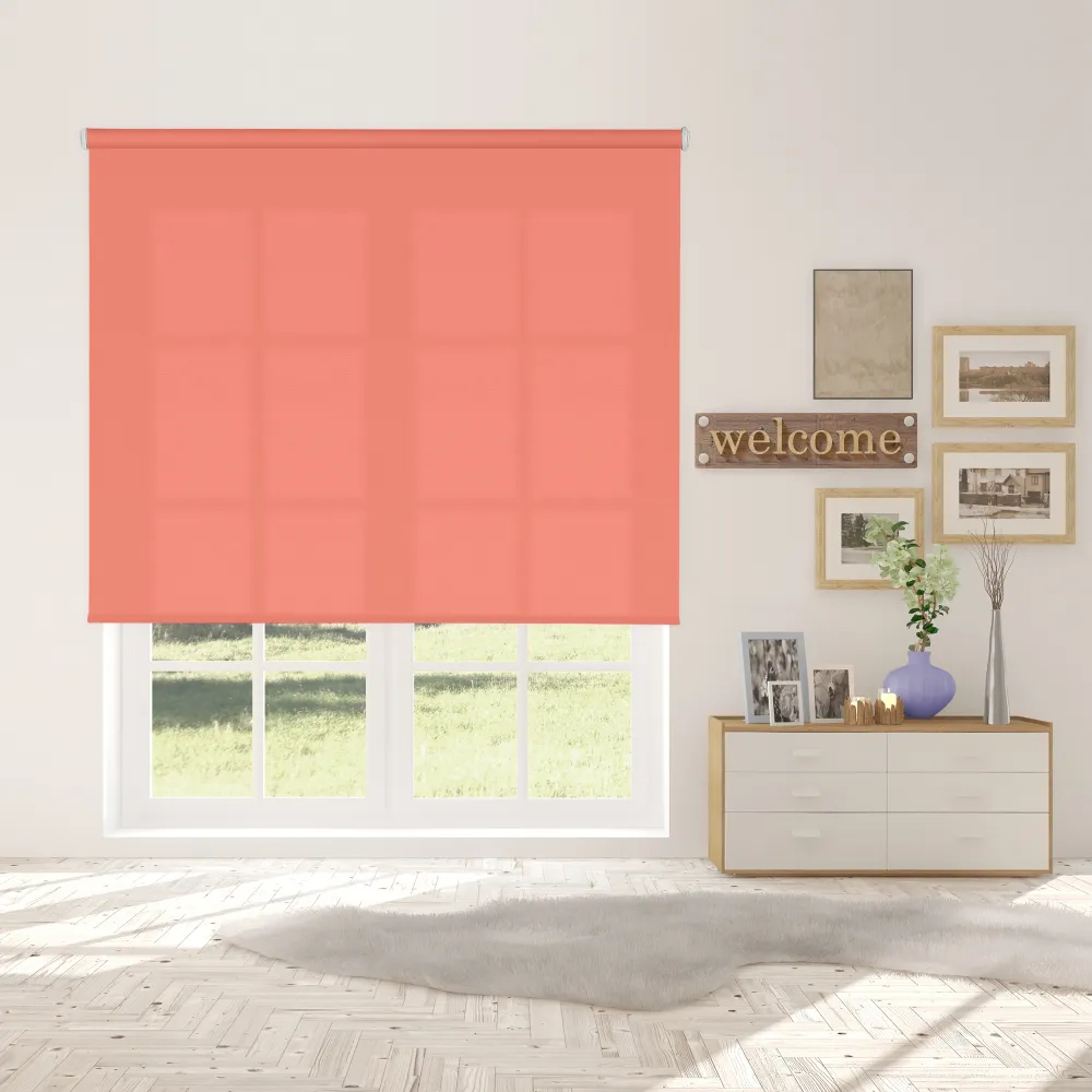 Estor enrollable traslúcido shape salmón 90 x 250cm