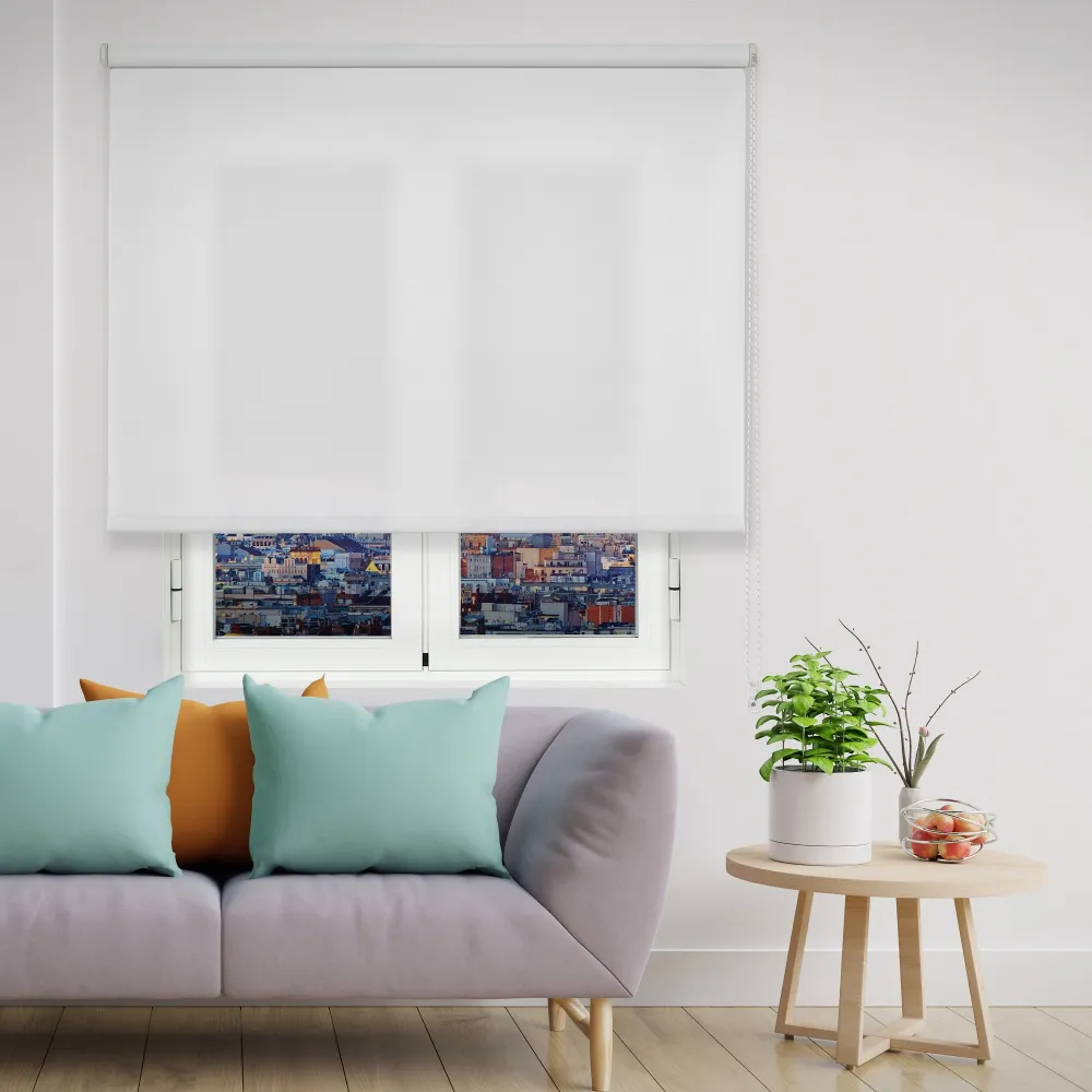Estor enrollable traslucido esencial blanco 120 x 250
